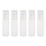 Max 5Pcs Glass spray Bottle Refillable Cosmetic Container Leakproof 80ml Silver - Aladdin Shoppers