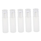 Max 5Pcs Glass spray Bottle Refillable Cosmetic Container Leakproof 80ml Silver - Aladdin Shoppers