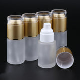 Max 5Pcs Glass spray Bottles Refillable Cosmetic Container Leakproof 30ml Golden - Aladdin Shoppers