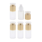 Max 5Pcs Glass spray Bottles Refillable Cosmetic Container Leakproof 30ml Golden - Aladdin Shoppers
