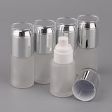 Max 5Pcs Glass spray Bottles Refillable Cosmetic Container Leakproof 30ml Silver - Aladdin Shoppers