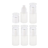 Max 5Pcs Glass spray Bottles Refillable Cosmetic Container Leakproof 30ml Silver - Aladdin Shoppers