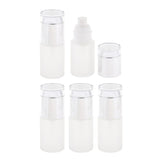 Max 5Pcs Glass spray Bottles Refillable Cosmetic Container Leakproof 30ml Silver - Aladdin Shoppers