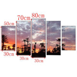 Max 5Pcs Wall Painting Modern Decoration Living Room Canvas Prints Coconut Tree - Aladdin Shoppers
