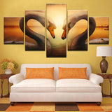 Max 5Pcs Wall Painting Modern Decoration Living Room Canvas Prints Swan - Aladdin Shoppers