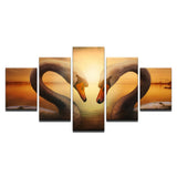 Max 5Pcs Wall Painting Modern Decoration Living Room Canvas Prints Swan - Aladdin Shoppers