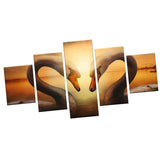 Max 5Pcs Wall Painting Modern Decoration Living Room Canvas Prints Swan - Aladdin Shoppers