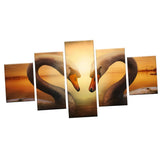 Max 5Pcs Wall Painting Modern Decoration Living Room Canvas Prints Swan - Aladdin Shoppers