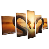 Max 5Pcs Wall Painting Modern Decoration Living Room Canvas Prints Swan - Aladdin Shoppers