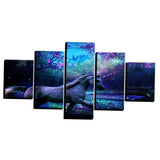 Max 5Pcs Wall Painting Modern Decoration Living Room Canvas Prints Unicorn - Aladdin Shoppers