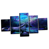 Max 5Pcs Wall Painting Modern Decoration Living Room Canvas Prints Unicorn - Aladdin Shoppers