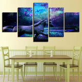 Max 5Pcs Wall Painting Modern Decoration Living Room Canvas Prints Unicorn - Aladdin Shoppers