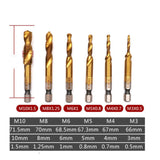 Max 6 Piece M3 M4 M5 M6 M8 M10 HSS Tap Drill Bit Assortment