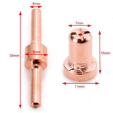 Max 60pcs Red Copper Extended Long Plasma Cutter Tip Electrodes & Nozzles Kit - Aladdin Shoppers