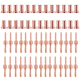Max 60pcs Red Copper Extended Long Plasma Cutter Tip Electrodes & Nozzles Kit - Aladdin Shoppers