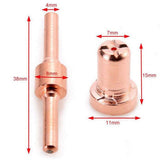 Max 60pcs Red Copper Extended Long Plasma Cutter Tip Electrodes & Nozzles Kit - Aladdin Shoppers