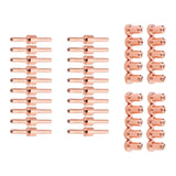 Max 60pcs Red Copper Extended Long Plasma Cutter Tip Electrodes & Nozzles Kit - Aladdin Shoppers