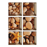 Max 6pcs 13x13cm 3D Effect Anti Slip Waterproof Bathtub Sticker Pebble (Brown) - Aladdin Shoppers