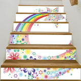 Max 6pcs/set 3D Stair Decals Stickers Stair Risers Decals Staircase Stickers F - Aladdin Shoppers