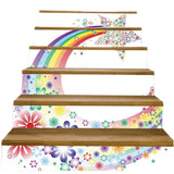Max 6pcs/set 3D Stair Decals Stickers Stair Risers Decals Staircase Stickers F - Aladdin Shoppers