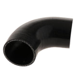 Max 90 Degree 5mm Hose Turbo Silicone Elbows Coupler Pipe Hose  Black