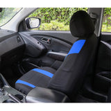 Max 9Pcs Universal Car Seat Covers Breathable Cushion Full Set Black & Blue - Aladdin Shoppers