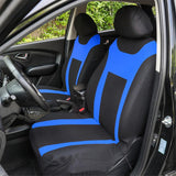 Max 9Pcs Universal Car Seat Covers Breathable Cushion Full Set Black & Blue - Aladdin Shoppers