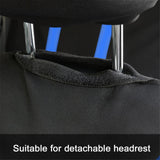 Max 9Pcs Universal Car Seat Covers Breathable Cushion Full Set Black & Blue - Aladdin Shoppers