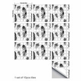 Max Adhesive Tile Mosaic Decal Kitchen Line Wall Stickers C - Aladdin Shoppers