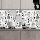 Max Adhesive Tile Mosaic Decal Kitchen Line Wall Stickers H - Aladdin Shoppers