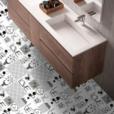 Max Adhesive Tile Mosaic Decal Kitchen Line Wall Stickers H - Aladdin Shoppers