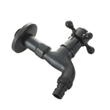 Max Antique Brass Garden Washing Machine Water Tap Faucet Wall Mounted Black A - Aladdin Shoppers