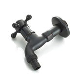 Max Antique Brass Garden Washing Machine Water Tap Faucet Wall Mounted Black A - Aladdin Shoppers