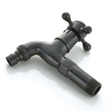 Max Antique Brass Garden Washing Machine Water Tap Faucet Wall Mounted Black A - Aladdin Shoppers