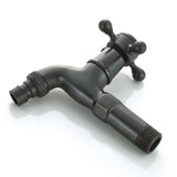 Max Antique Brass Garden Washing Machine Water Tap Faucet Wall Mounted Black A - Aladdin Shoppers