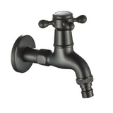 Max Antique Brass Garden Washing Machine Water Tap Faucet Wall Mounted Black A - Aladdin Shoppers