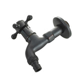 Max Antique Brass Garden Washing Machine Water Tap Faucet Wall Mounted Black A - Aladdin Shoppers