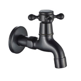 Max Antique Brass Garden Washing Machine Water Tap Faucet Wall Mounted Black B - Aladdin Shoppers