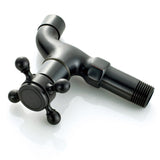 Max Antique Brass Garden Washing Machine Water Tap Faucet Wall Mounted Black B - Aladdin Shoppers