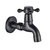 Max Antique Brass Garden Washing Machine Water Tap Faucet Wall Mounted Black B - Aladdin Shoppers