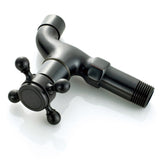 Max Antique Brass Garden Washing Machine Water Tap Faucet Wall Mounted Black B - Aladdin Shoppers
