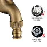 Max Antique Brass Garden Washing Machine Water Tap Faucet Wall Mounted Brass A - Aladdin Shoppers