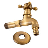 Max Antique Brass Garden Washing Machine Water Tap Faucet Wall Mounted Brass A - Aladdin Shoppers