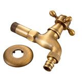 Max Antique Brass Garden Washing Machine Water Tap Faucet Wall Mounted Brass A - Aladdin Shoppers