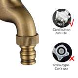 Max Antique Brass Garden Washing Machine Water Tap Faucet Wall Mounted Brass A - Aladdin Shoppers