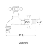 Max Antique Brass Garden Washing Machine Water Tap Faucet Wall Mounted Brass A - Aladdin Shoppers