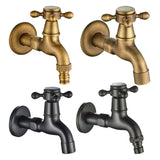 Max Antique Brass Garden Washing Machine Water Tap Faucet Wall Mounted Brass A - Aladdin Shoppers