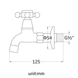 Max Antique Brass Garden Washing Machine Water Tap Faucet Wall Mounted Brass B - Aladdin Shoppers