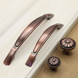 Max Antique Zinc Alloy Double Hole Drawer Cabinet Door Red Bronze Handle Style B - Aladdin Shoppers