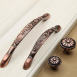 Max Antique Zinc Alloy Double Hole Drawer Cabinet Door Red Bronze Handle Style D - Aladdin Shoppers
